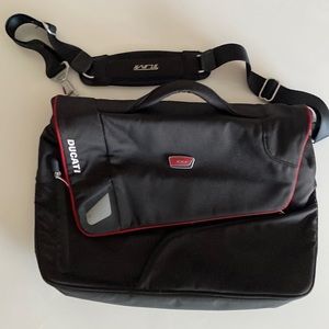 Ducati x Tumi | Black Canvas Messenger Bag